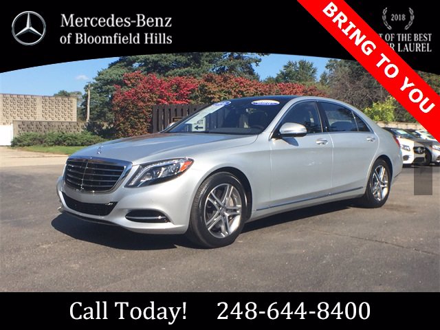 Certified Pre Owned 16 Mercedes Benz S Class S 550 Sedan In Bloomfield Hills 8496 Mercedes Benz Of Bloomfield Hills